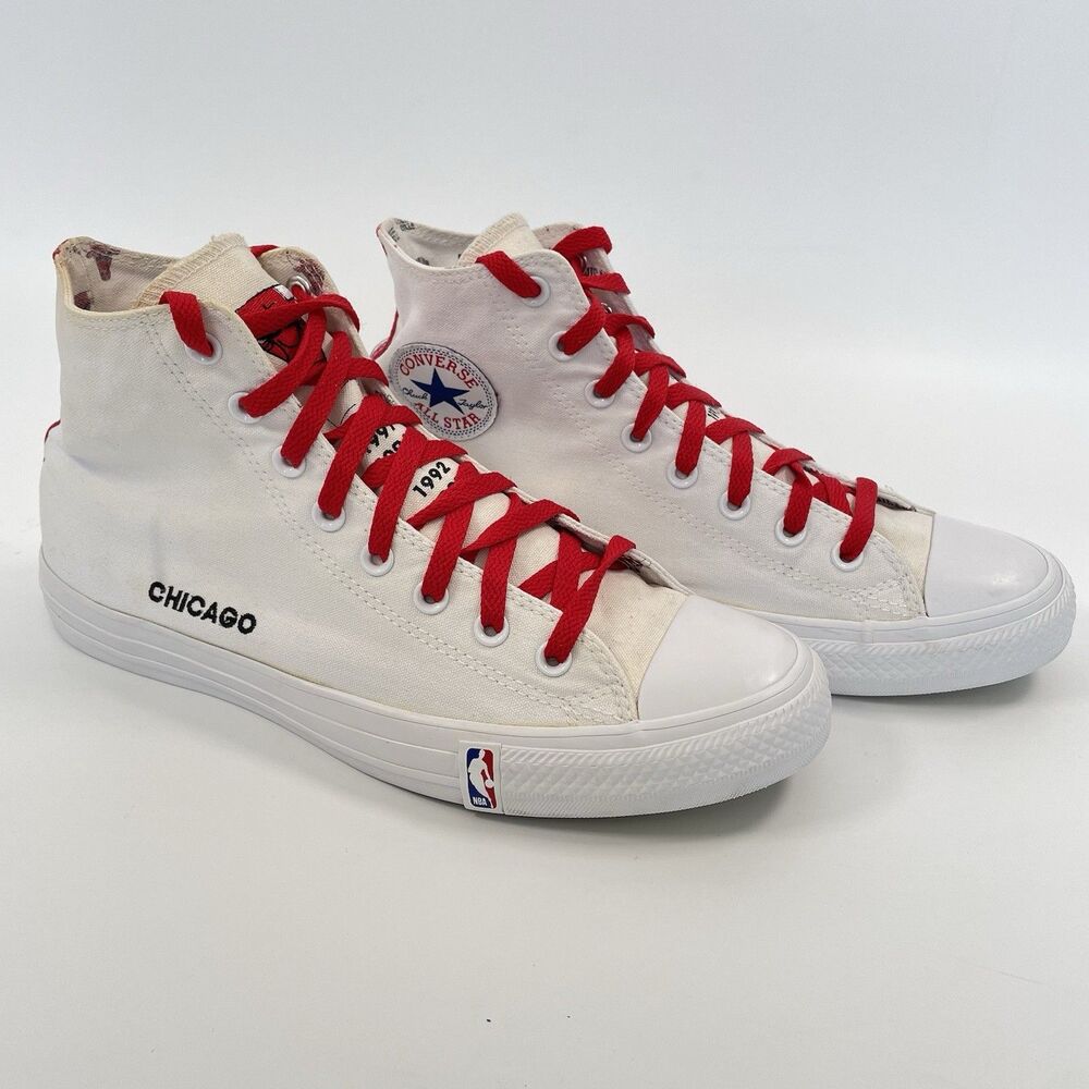 Converse NBA Chicago Bulls Shoes Sneakers Chuck Taylor All Star High Mens 10.5